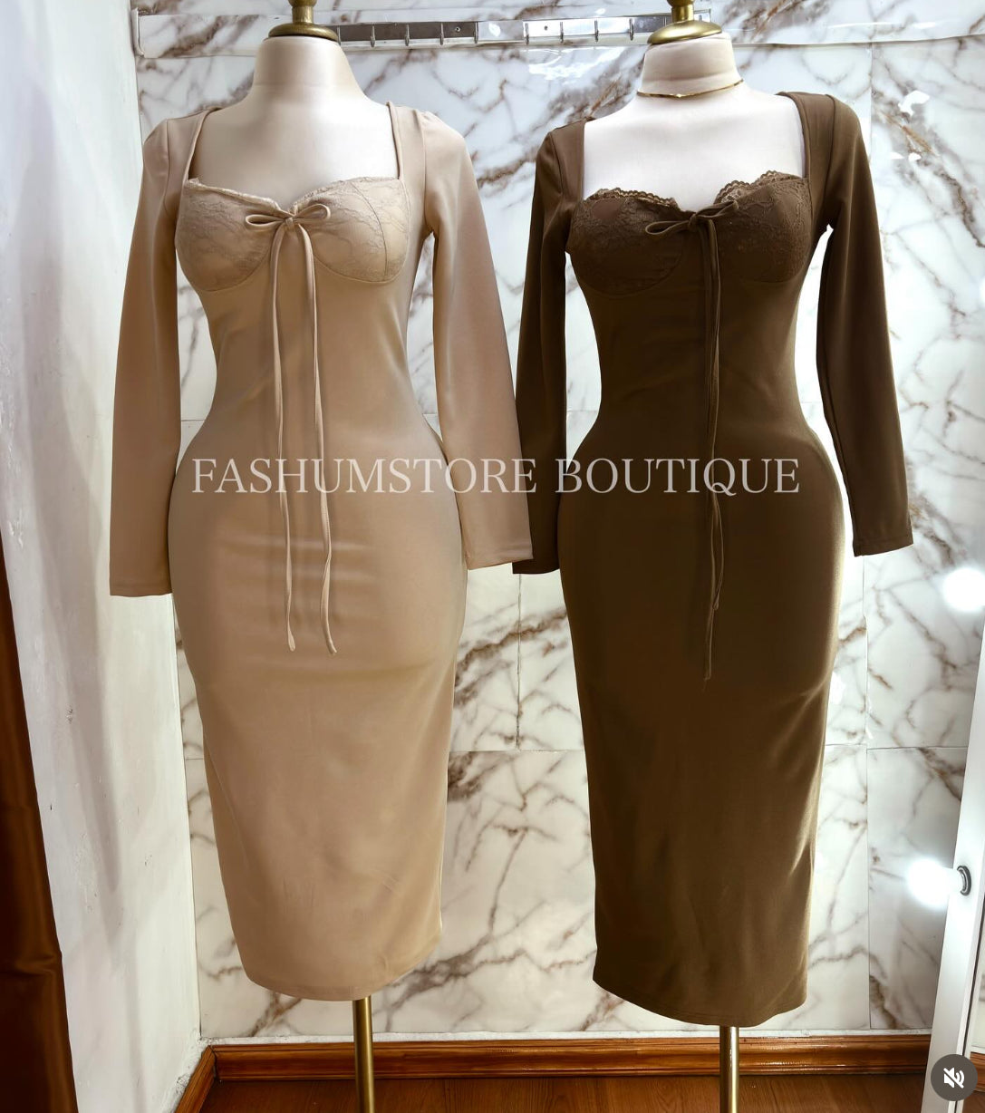 Vestido largo con copas