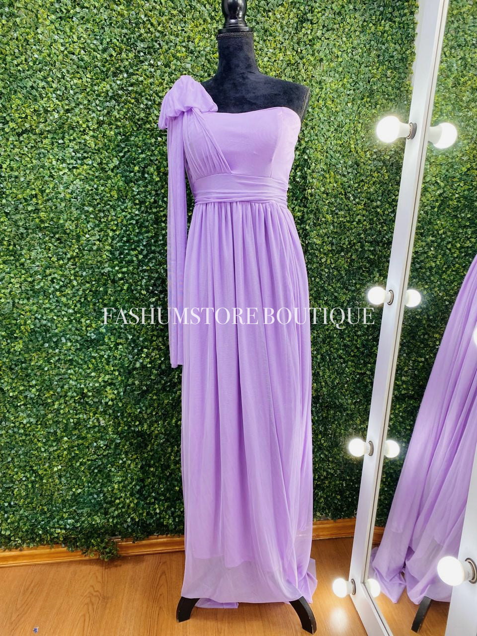 Vestido largo strapless