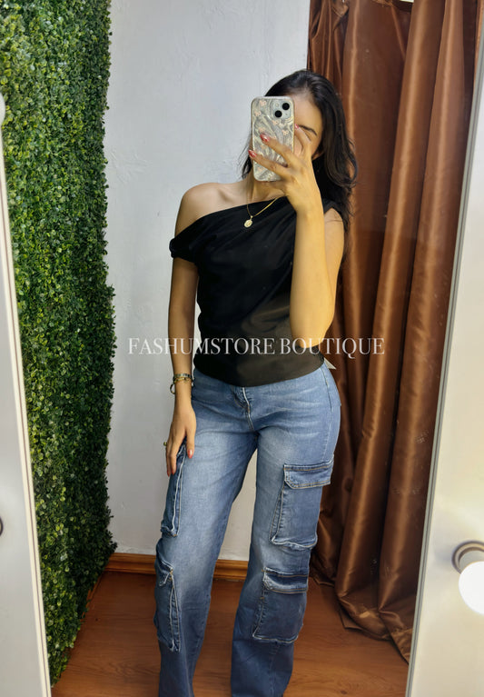 Pantalón cargo mezclilla talla 9