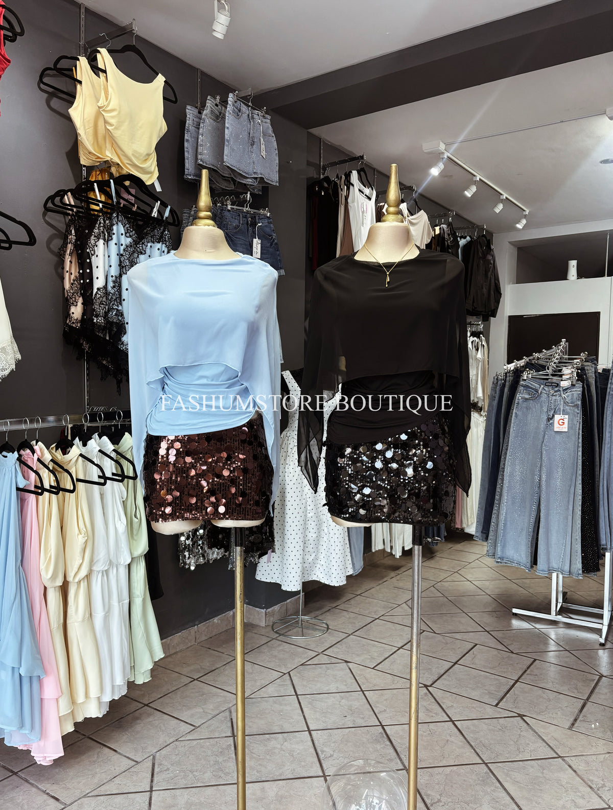 Falda con Short lentejuelas