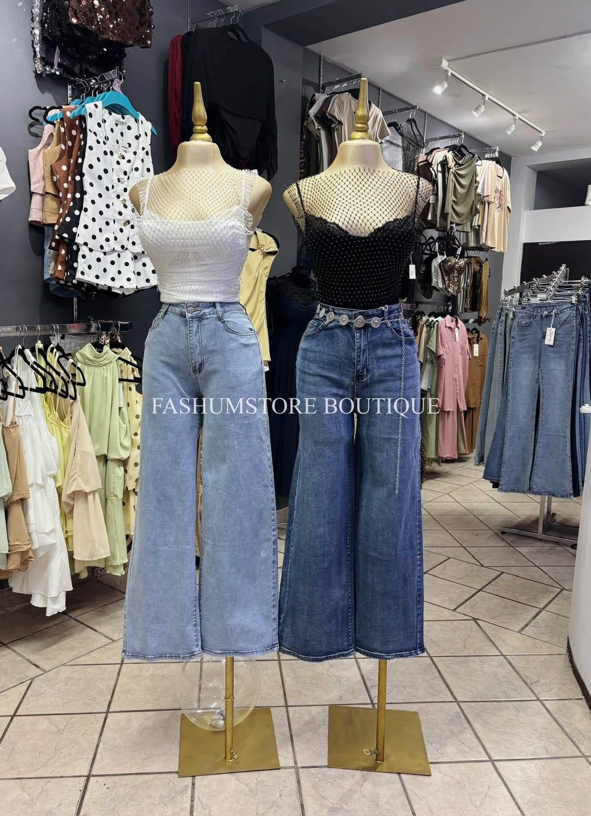 Blusa de malla con brillos