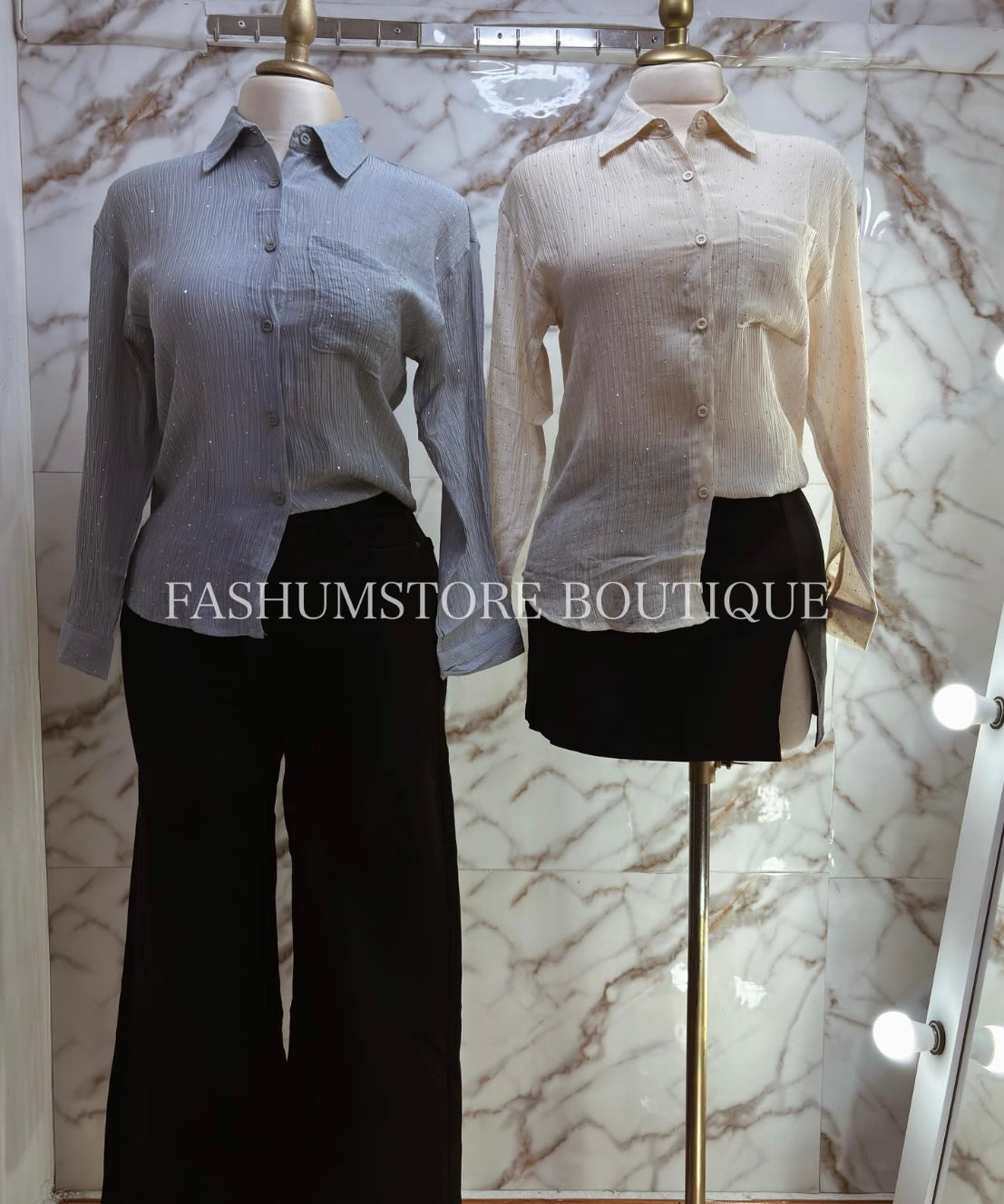 Camisa de brillos