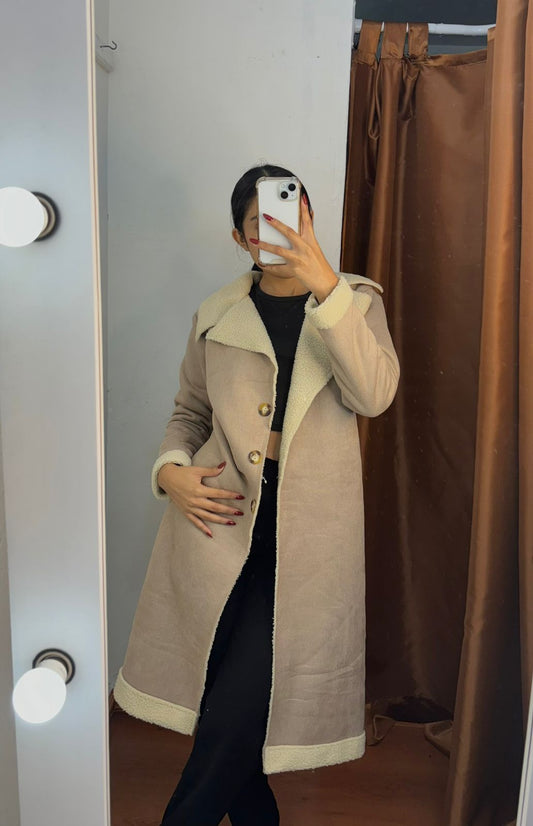 Abrigo Afelpado Beige