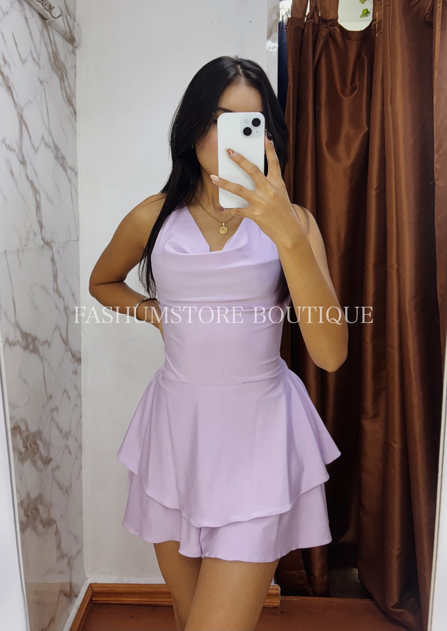 Vestido corto con short